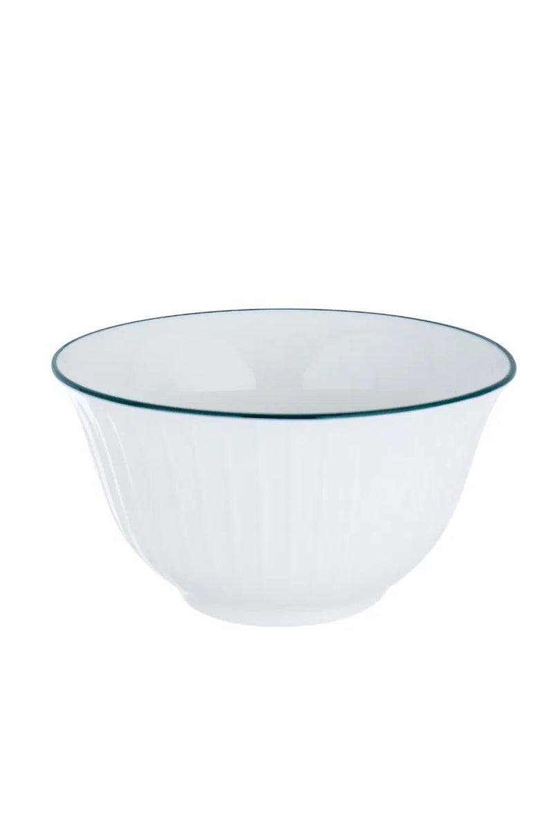 السيف غاليري طقم سفرة بورسلان بنقش أزرق السيف غاليري، 24 قطعة - أبيض - Image 4