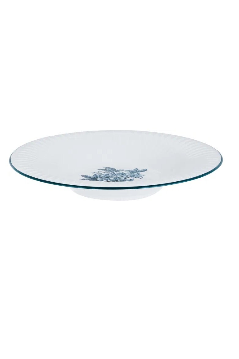 السيف غاليري طقم سفرة بورسلان بنقش أزرق السيف غاليري، 24 قطعة - أبيض - Image 3