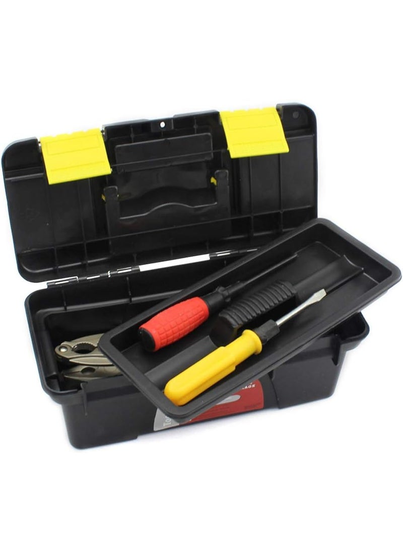 PRAMANTA - PRAMANTA Small Tool Box Tool Organiser with Removable Tool Tray Plastic Hardware Tool Storage Box for Storage of Tools Parts Repair Tool etc 1Pcs Size 25L x 12W x 10H cm - Image 1