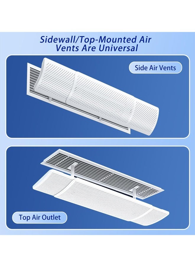 Topyich Adjustable AC Cover Deflector, Air Conditioner Deflector 58-95CM Adjustable Suitable for Central Air Conditioner, Universal Deflector for Top/Side Vents for AC Vents Ceiling  - Image 3