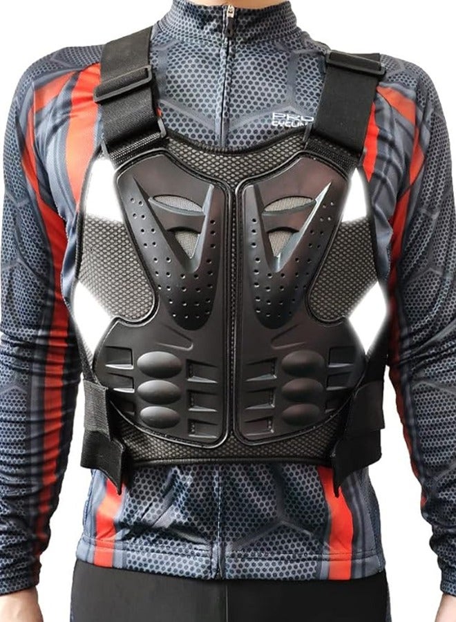 Bukela Youth and Adult Chest Protector Motocross, Reflective Dirt Bike Gear Body Armor for Men and Women, Back Protection Motorcycle Vest for Skiing Riding Skating, Suitable for heights 155-190cm - Image 3