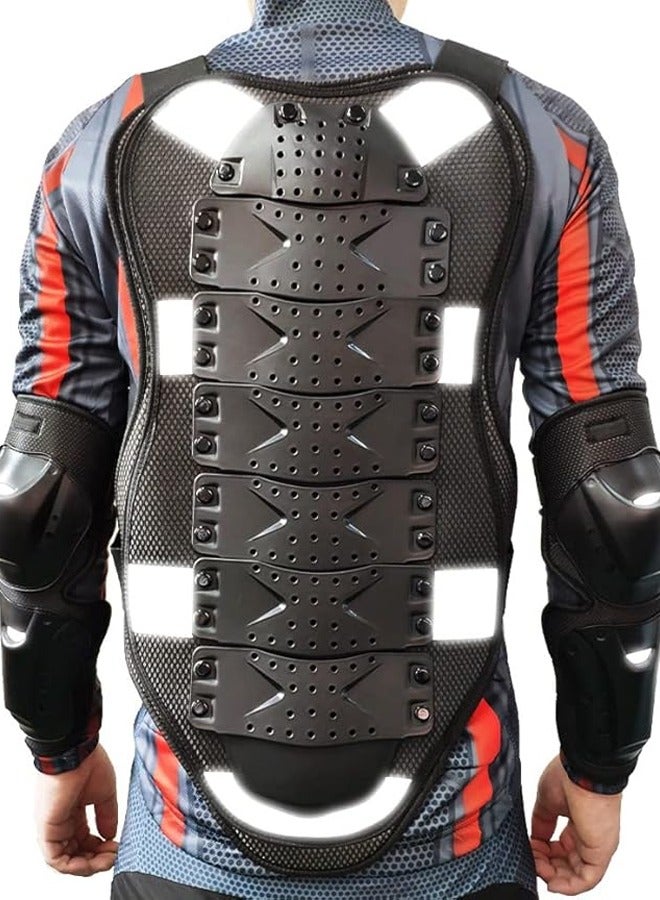 Bukela Youth and Adult Chest Protector Motocross, Reflective Dirt Bike Gear Body Armor for Men and Women, Back Protection Motorcycle Vest for Skiing Riding Skating, Suitable for heights 155-190cm - Image 4