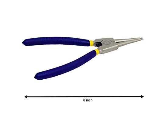Jon Bhandari Tools 8 inch Internal Straight Circlip Plier | Precision Snap Ring Tool for Removing & Installing Internal Circlips | Durable, Anti-Rust, Ergonomic Grip, Heavy duty - Image 4
