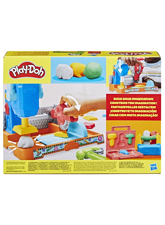 Play-Doh Stamp & Saw Tool Bench Playset, Construction Toys for Boys & Girls 3 Years & Up, Kids Arts & Crafts - Image 3