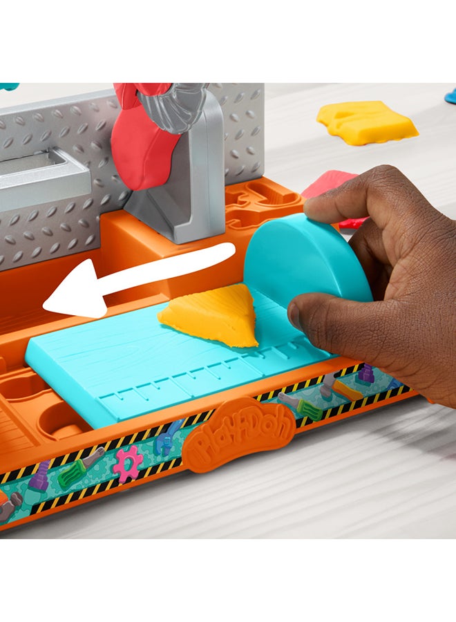 Play-Doh Stamp & Saw Tool Bench Playset, Construction Toys for Boys & Girls 3 Years & Up, Kids Arts & Crafts - Image 1