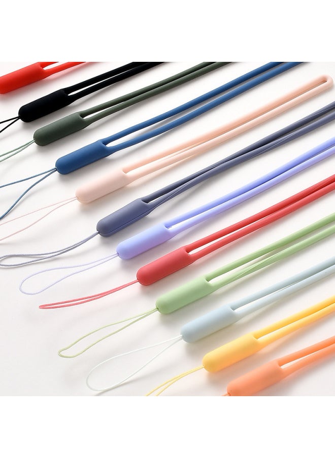 Generic - Silicone Lanyard Liquid Wrist Lanyard Creative Speaker U Disk Fan Short Hanging Rope Internet Popular Silicone Mobile Phone Lanyard-Specifications Support Image Upload:GLD-SL061-03 Sand Powder - Image 1