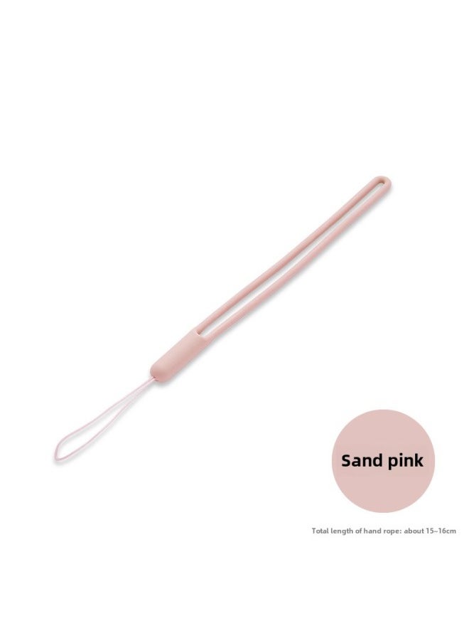 Generic - Silicone Lanyard Liquid Wrist Lanyard Creative Speaker U Disk Fan Short Hanging Rope Internet Popular Silicone Mobile Phone Lanyard-Specifications Support Image Upload:GLD-SL061-03 Sand Powder - Image 1