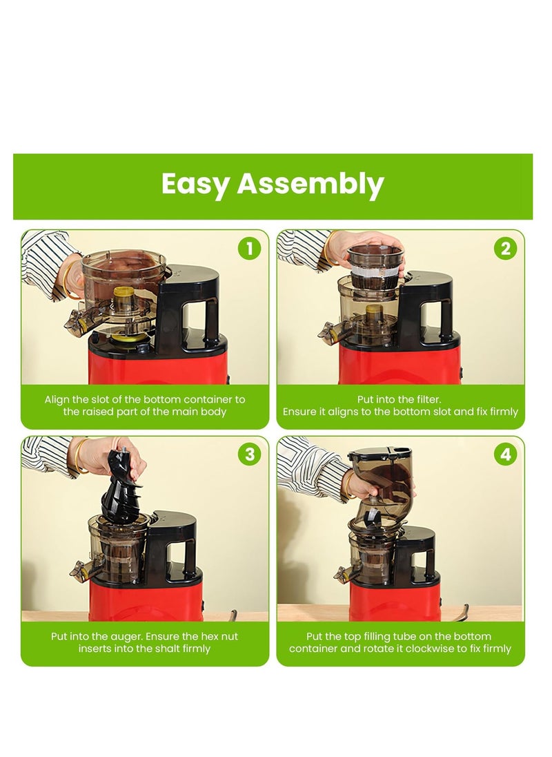 Generic - 500W electric juice extract machine made of professional colored plastic with large nozzle features easy load and cold pressure to prepare the juice with very slow endurance - Image 1