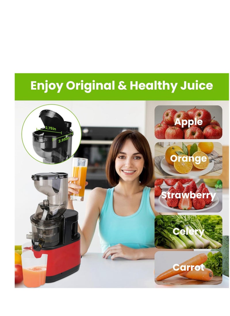 Generic - 500W electric juice extract machine made of professional colored plastic with large nozzle features easy load and cold pressure to prepare the juice with very slow endurance - Image 1
