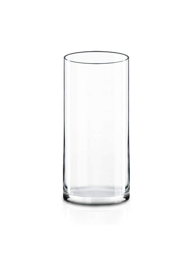 CYS EXCEL CYS Excel Clear Glass Cylinder Vase (H:9" D:4") | Multiple Size Choices Glass Flower Vase Centerpieces | Hurricane Floating Candle Holder Vase  - Image 1