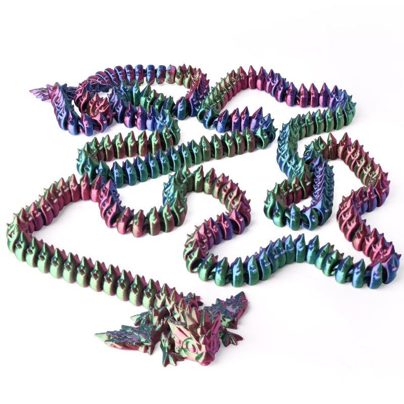 critigulf 3D Printed Giant Long Dragon red Blue Green - Image 3