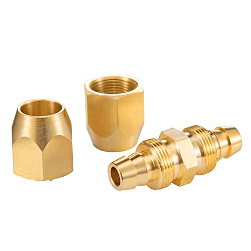 Breezliy 2PCS Soild Brass Air Reusable Hose Splicer For 1/4-Inch ID Hose,1/4" Air Hose Repair Fitting - Image 5