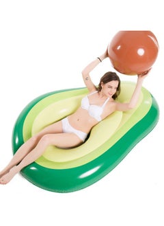 Jasonwell Inflatable Avocado Pool Float Floatie With Ball Water Fun Large Blow Up Summer Beach Swimming Floaty Party Toys Lounge Raft For Kids Adults  - Image 2