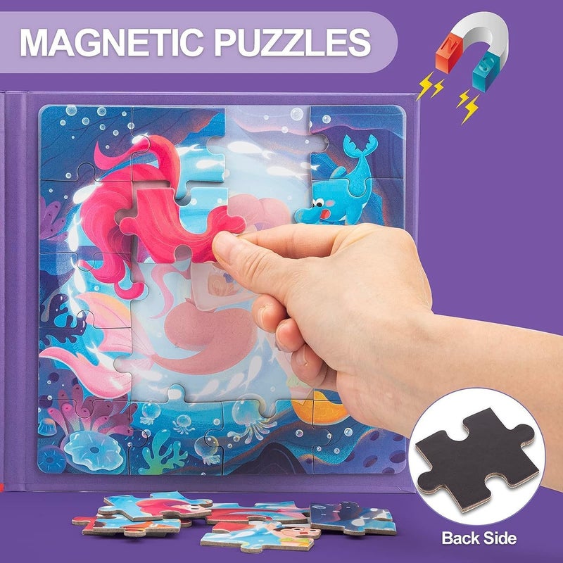 X spring Magnetic Jigsaw Puzzles, Magnetic Story Puzzles for toddlers, 12-16-20 pieces for toddlers, and perfect travel activities for children ages 3-4-5 - Image 5