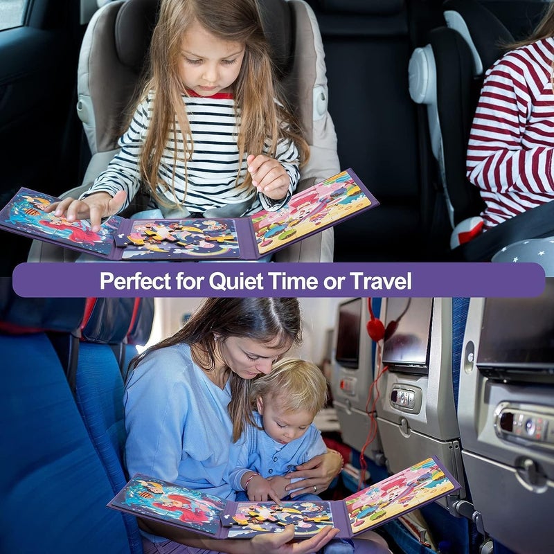 X spring Magnetic Jigsaw Puzzles, Magnetic Story Puzzles for toddlers, 12-16-20 pieces for toddlers, and perfect travel activities for children ages 3-4-5 - Image 4