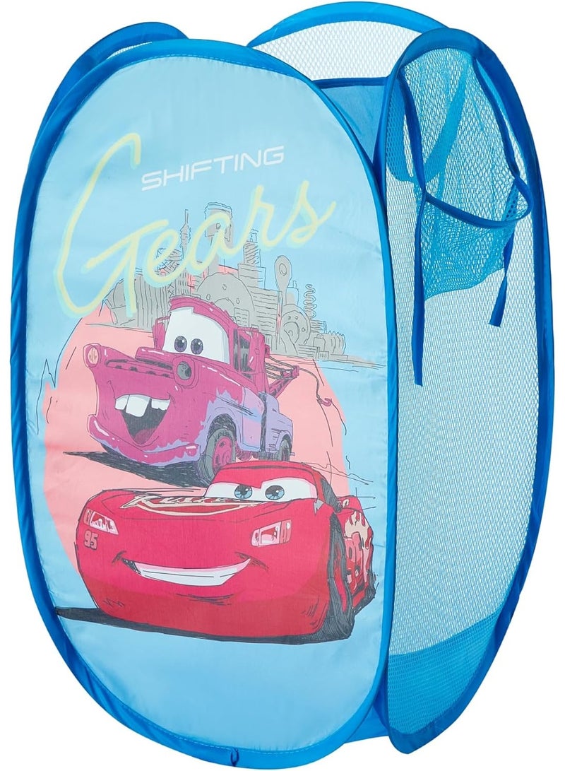 Idea Nuova Disney Cars Pop-Up Hamper with Durable Carry Handles for Laundry, Kids Room & Nursery Storage, 21â€H x 13.5â€W x 13.5â€L - Image 1