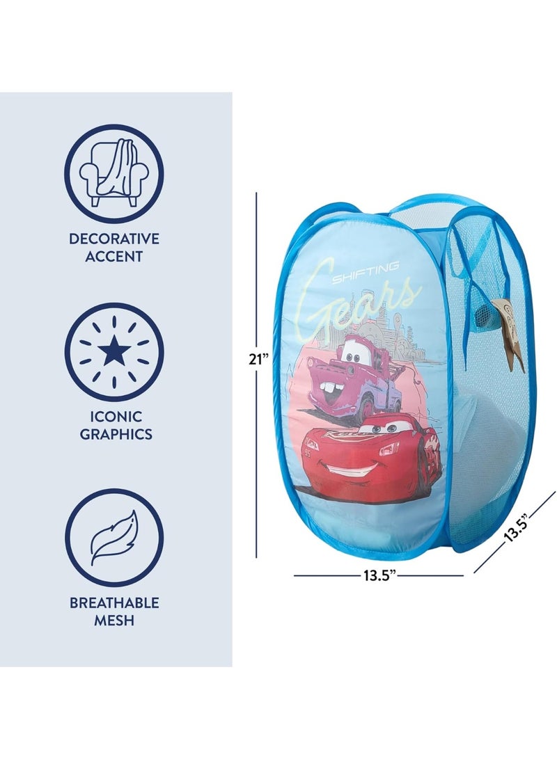 Idea Nuova Disney Cars Pop-Up Hamper with Durable Carry Handles for Laundry, Kids Room & Nursery Storage, 21â€H x 13.5â€W x 13.5â€L - Image 5