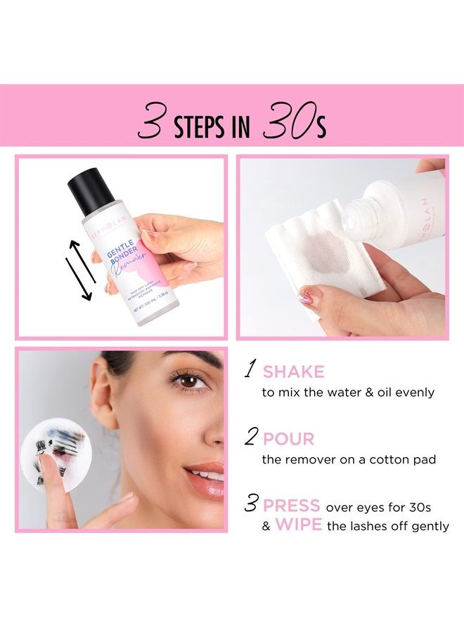 BEPHOLAN Cluster Lash Glue Remover, DIY Eyelash Extension Remover, Bond & Seal Adhesive Professional & Self Use, For Sensitive Eyes, Eye Makeup & Mascara Remover - Image 3