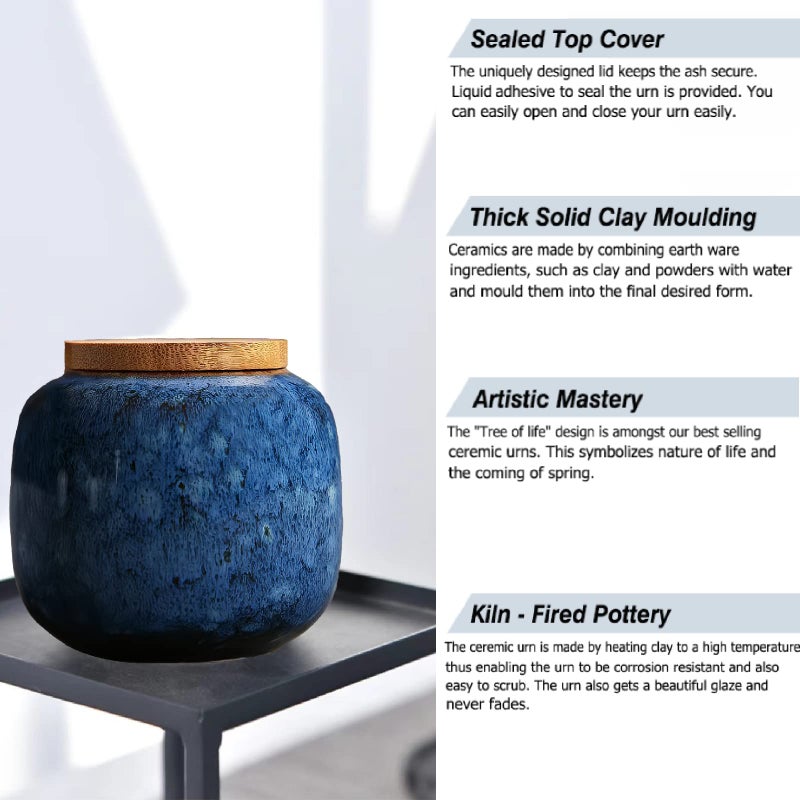 NS Online Small urns Set of 6- Ceramic Decorative Keepsake Small Urns Set 6 Piece for Human Ashes Memorial - Honor Your Loved One Lost - Image 4