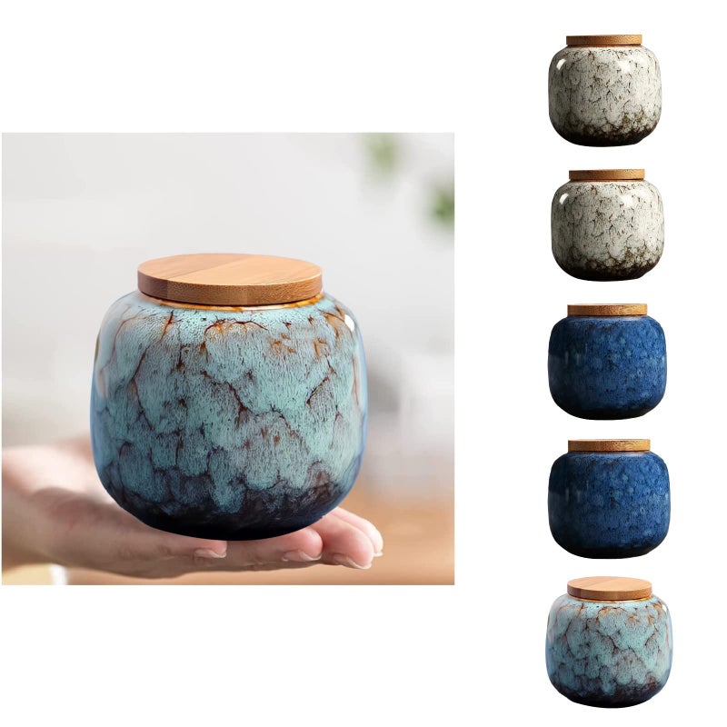 NS Online Small urns Set of 6- Ceramic Decorative Keepsake Small Urns Set 6 Piece for Human Ashes Memorial - Honor Your Loved One Lost - Image 1