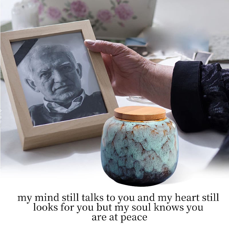 NS Online Small urns Set of 6- Ceramic Decorative Keepsake Small Urns Set 6 Piece for Human Ashes Memorial - Honor Your Loved One Lost - Image 5