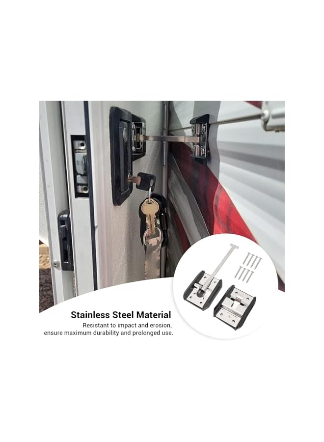 PROMASS T-Style Entry Door Catch, Stainless Steel RV Door Latch, Easy Installation Campers Exterior Door Hold Hook & Keeper for RV Trailer Cargo, Versatile Use (6inch) - Image 2