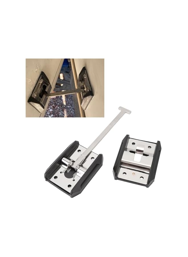 PROMASS T-Style Entry Door Catch, Stainless Steel RV Door Latch, Easy Installation Campers Exterior Door Hold Hook & Keeper for RV Trailer Cargo, Versatile Use (6inch) - Image 5