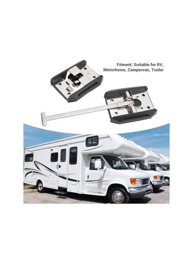 PROMASS T-Style Entry Door Catch, Stainless Steel RV Door Latch, Easy Installation Campers Exterior Door Hold Hook & Keeper for RV Trailer Cargo, Versatile Use (6inch) - Image 3