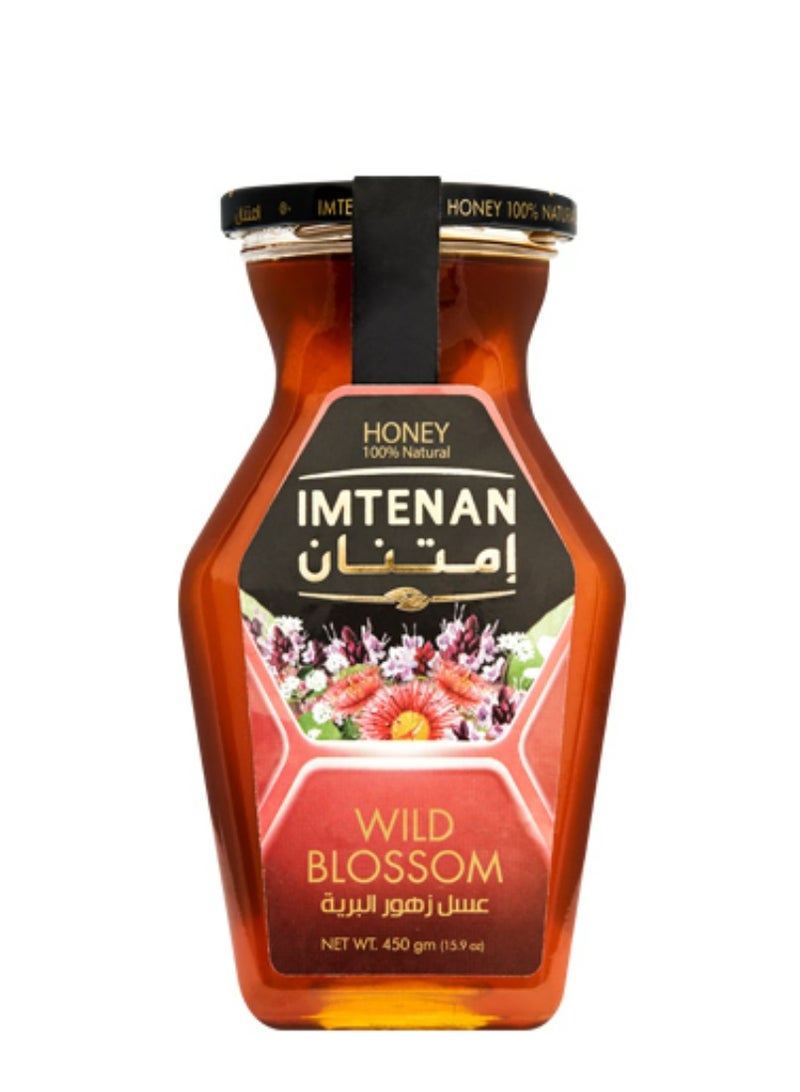 Imtenan Wildflower Honey Hexagonal 450grams - Image 1