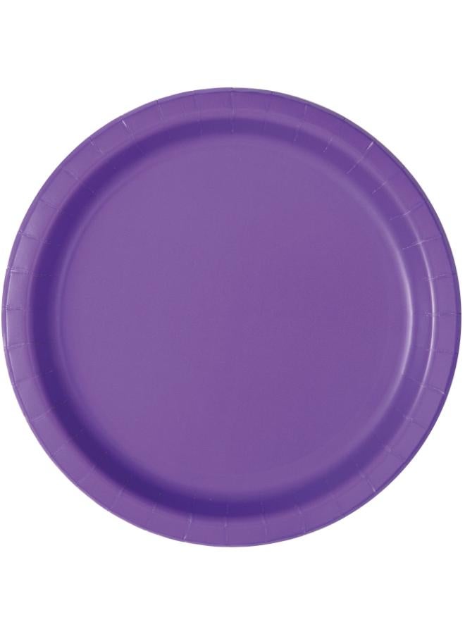Unique Neon Purple Round Plate 9" - Image 2