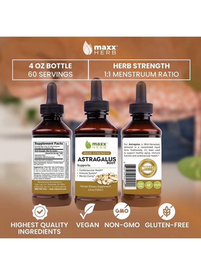 Maxx Herb Astragalus Root Extract - Max Strength Liquid Tincture Absorbs Better Than Capsules or Powder, for Immune Support and Mental Clarity - 4 Oz Bottle (60 Servings) - Image 5