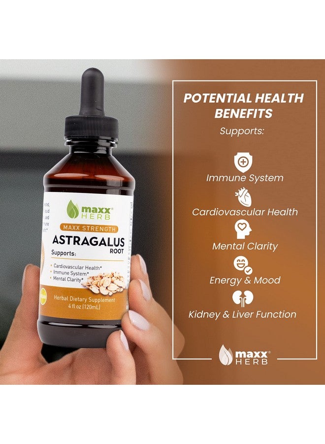 Maxx Herb Astragalus Root Extract - Max Strength Liquid Tincture Absorbs Better Than Capsules or Powder, for Immune Support and Mental Clarity - 4 Oz Bottle (60 Servings) - Image 3