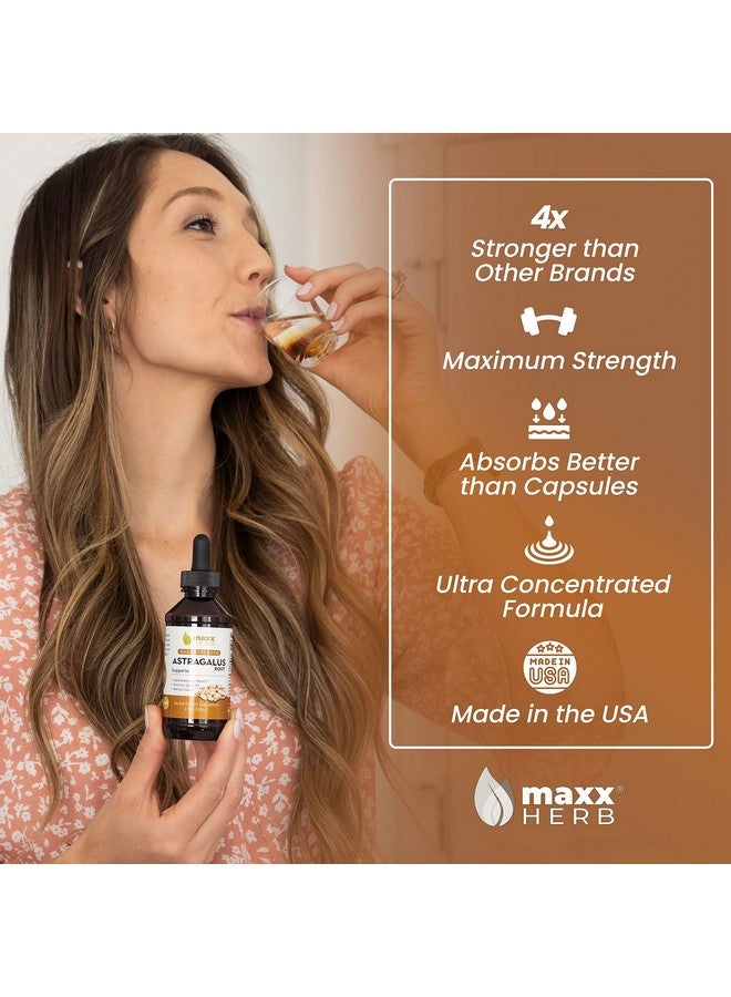 Maxx Herb Astragalus Root Extract - Max Strength Liquid Tincture Absorbs Better Than Capsules or Powder, for Immune Support and Mental Clarity - 4 Oz Bottle (60 Servings) - Image 2