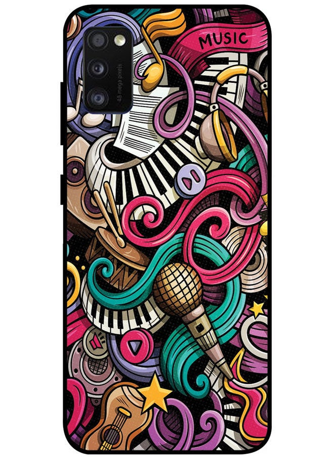 EYE CATCH Protective Case Cover For Samsung Galaxy A41 Smart Series Printed Protective Case Cover for Samsung A41 Music  - Image 1