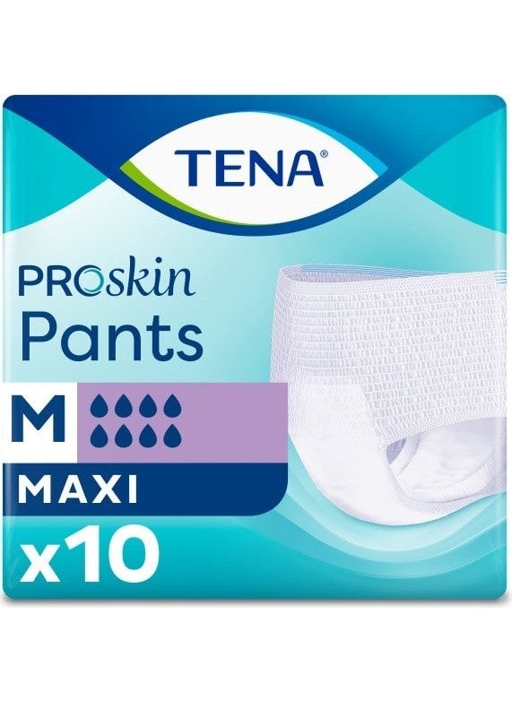 Tena - Proskin Pants Maxi Absorbent Panties, Medium Size (M), 8 Drops, Pack of 10 - Image 1