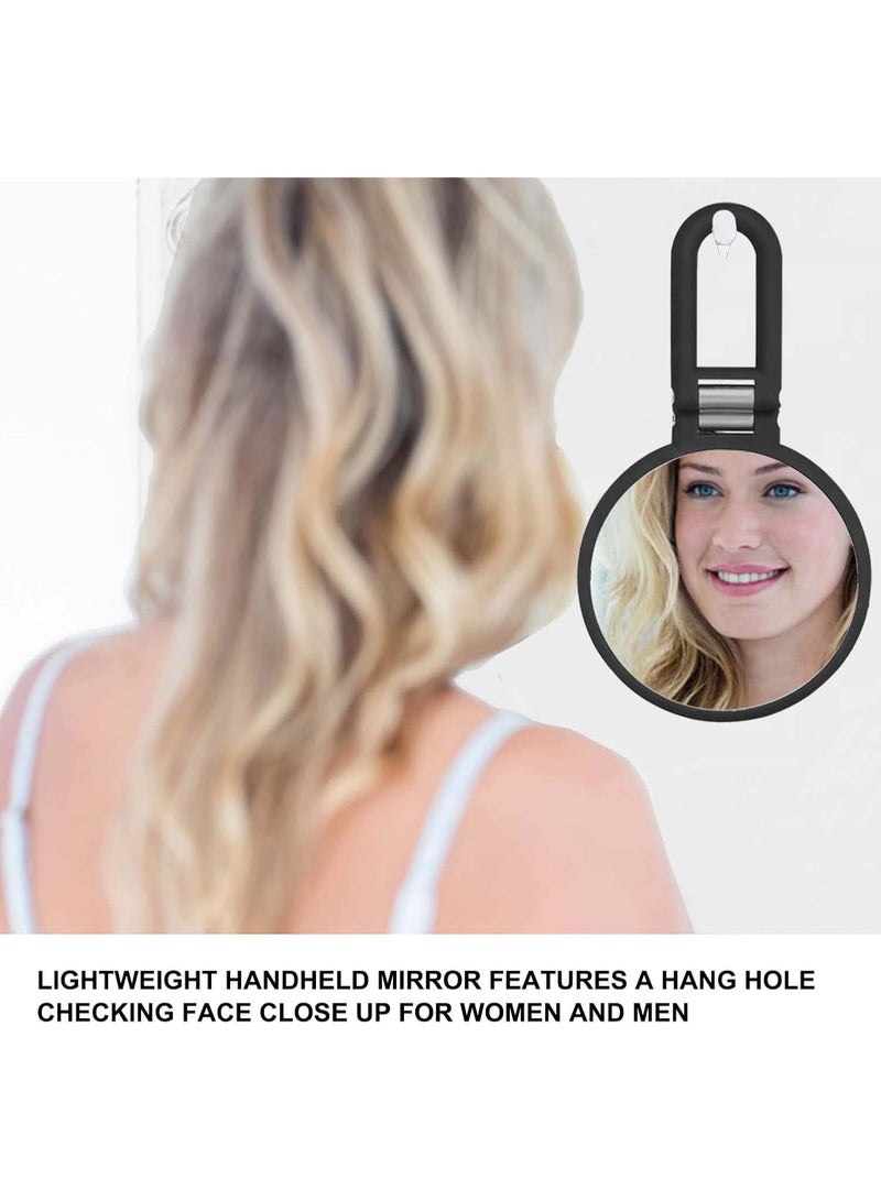 Y Double Sided Magnifying Mirror, 1X & 15X, Folding Hand Held, 360° Rotation Pedestal Vanity Mirror - Image 4