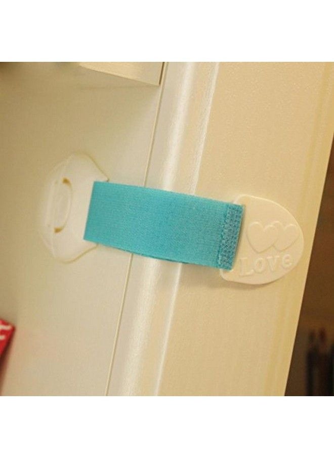 Kuhu Creations - Kids Safety Lock For Drawer Fridge Cabinet And Many Other Appliances Or Furniture. (8 Units Blue Nylon) - Image 1