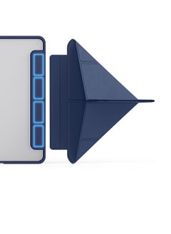 Terra Cover for iPad Terra 10.2 inch 2021/2020/2019 with Smart Pen Holder Slim Smart Cover with Stand 2 in 1 Blue/Clear  - Image 2