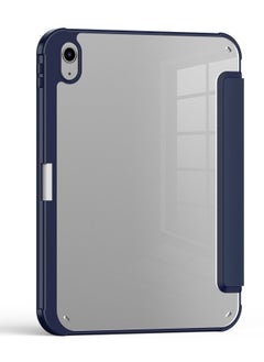 Terra Cover for iPad Terra 10.2 inch 2021/2020/2019 with Smart Pen Holder Slim Smart Cover with Stand 2 in 1 Blue/Clear  - Image 5