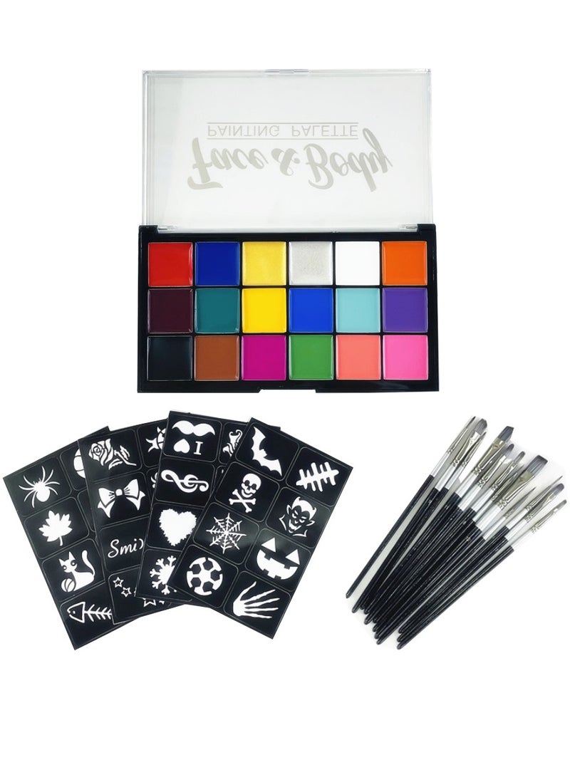 MissTiara 18-Colors Face And Body Painting Set - Image 1
