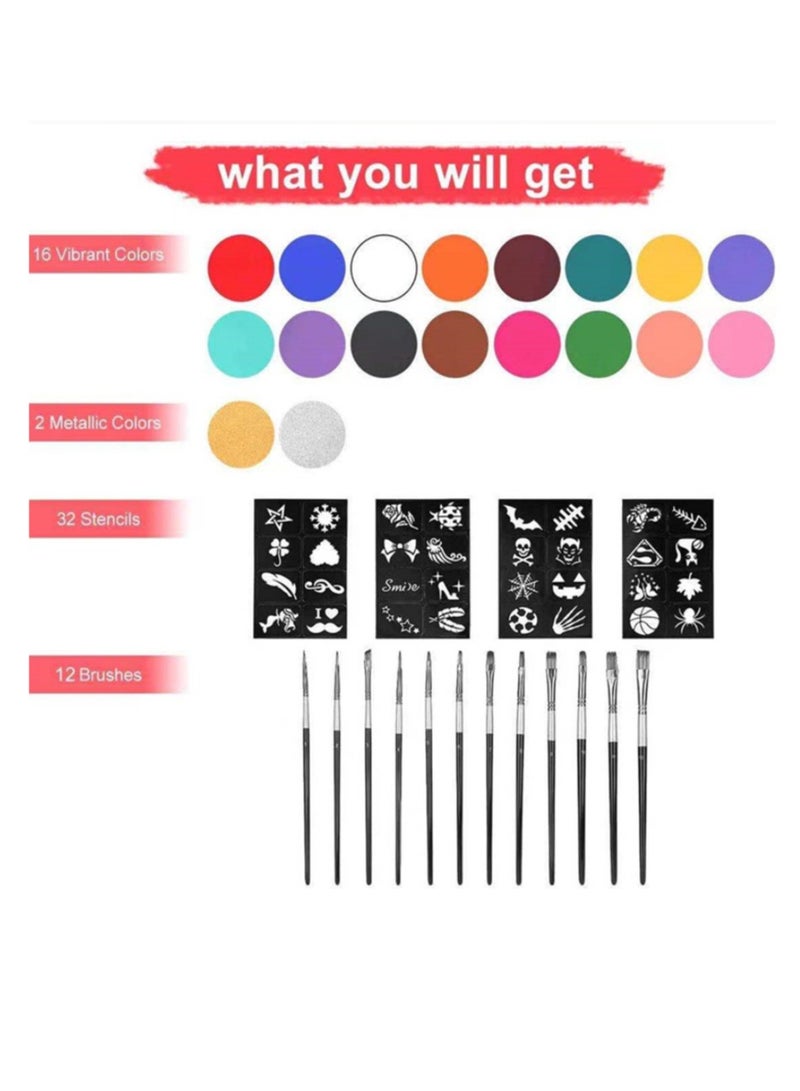 MissTiara 18-Colors Face And Body Painting Set - Image 3
