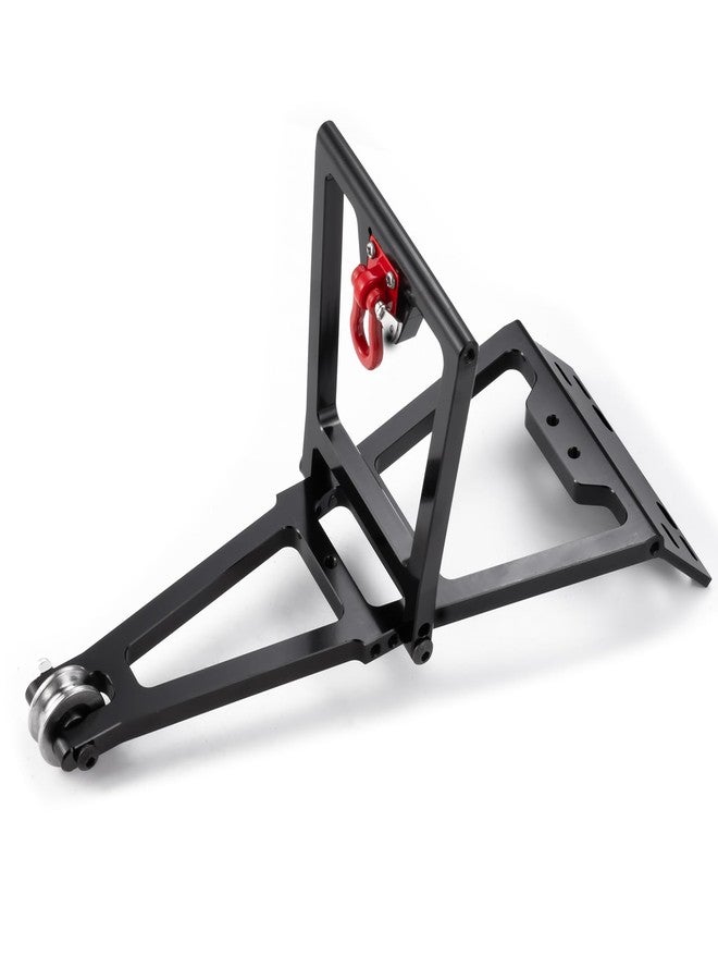 MORFUM 1/10 Scale RC Tow Truck Build Kit, Winch Double Stent Rescue Tow Crane Arm Wrecker Kit for 1/10 RC Crawler SCX10 TRX4 Capra LCG Chassis Tools (Black) - Image 1