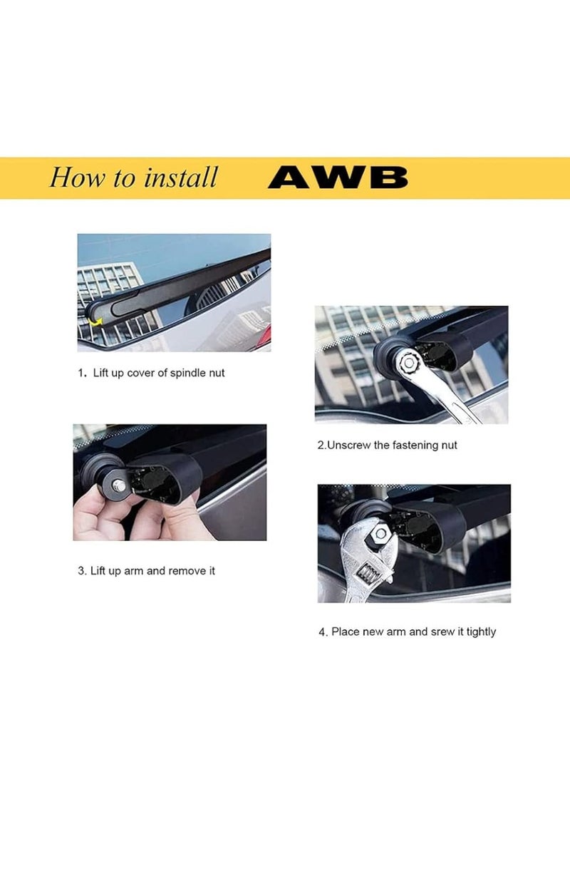 AWB Rear Window Wiper Arm With Blade Set- Replacement for Ignis,Exact Fit - Image 5