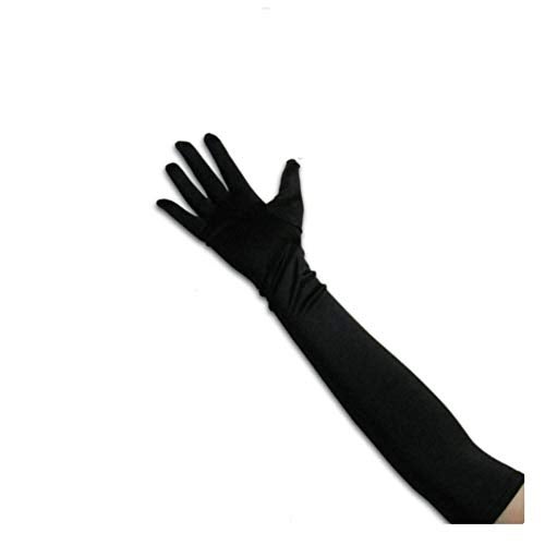 Tapp Collections Tapp C. Classic Adult Size 22" Long Opera Length Satin Gloves - Black - Image 5