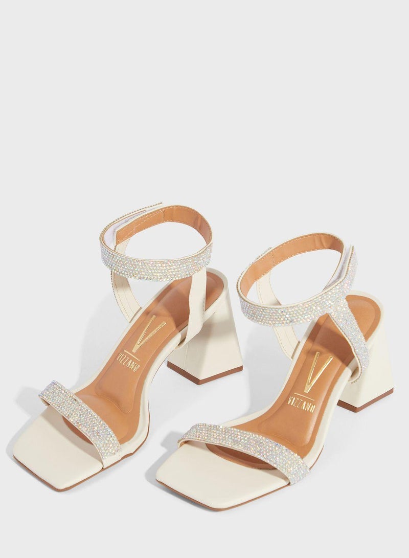 VIZZANO Block Heel Sandals for Women – Stylish Ladies Heels Sandals for Everyday Wear - Image 4