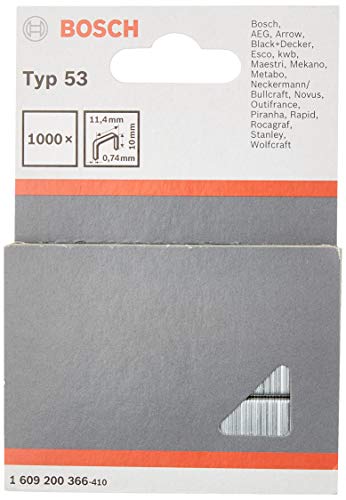 Bosch 1609200366 114 x 074 x 10 mm Type 53 Fine Wire Staples - Image 1