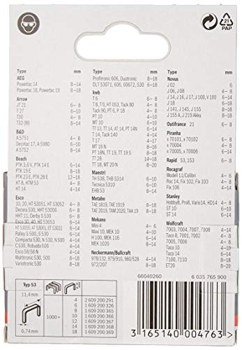 Bosch 1609200366 114 x 074 x 10 mm Type 53 Fine Wire Staples - Image 3
