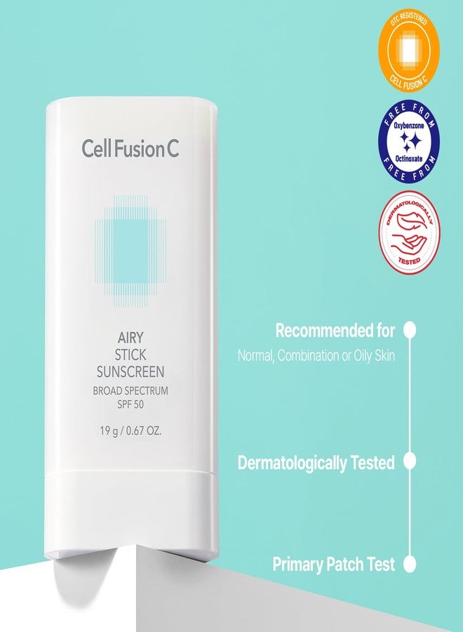 سيل فيوجن سي واقي الشمس Cell Fusion C Airy Stick، واسع الطيف SPF 50 + Phyto PDRN، لمسة نهائية غير لامعة وغير مرئية، يتحكم في الزيوت الزائدة، حجم مناسب للسفر، 19 جم / 0.67 أونصة. - Image 2