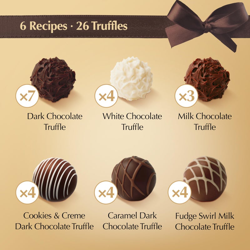 Lindt Gourmet Chocolate Truffles Gift Box, Assorted Chocolate Candy for Mother's Day Gifts, 26 Count, 14.7 oz. Box - Image 3