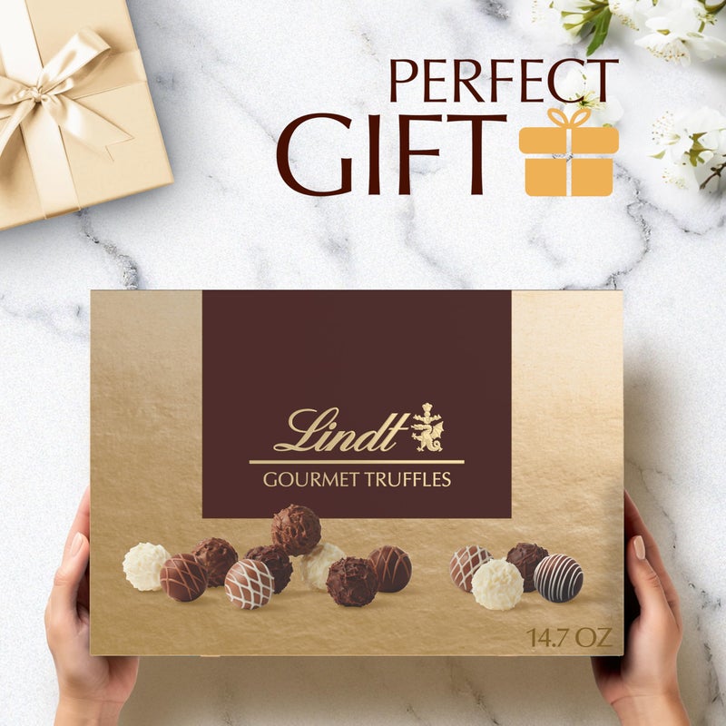 Lindt Gourmet Chocolate Truffles Gift Box, Assorted Chocolate Candy for Mother's Day Gifts, 26 Count, 14.7 oz. Box - Image 2